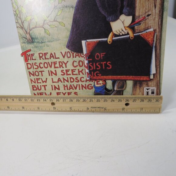 Vintage Mary Engelbreit 3-D stand up sign 10" tall "The Real Voyage..." - Picture 8 of 13
